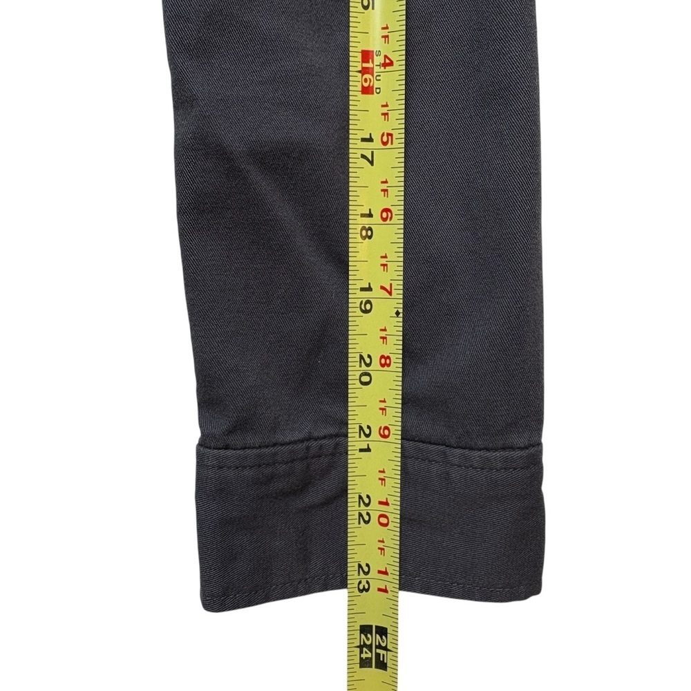 Garnet Hill Organic Cotton Full Zip Utility Military Jacket Size 12 Gray Pockets - Picture 7 of 10